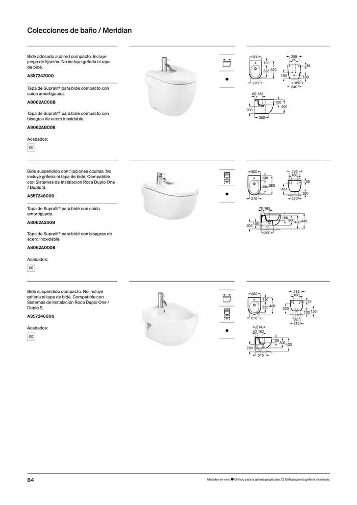 Catálogo de Colecciones de Baño, Muebles y Accesorios 9 de enero al 31 de diciembre 2025 - Página 86
