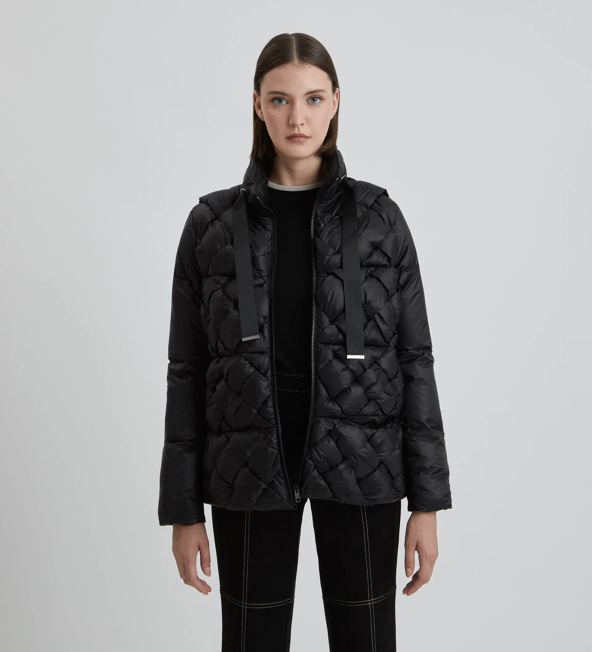 Parka corta entrelazado