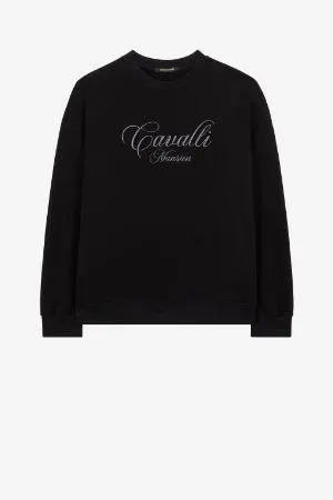 Sudadera de algodón con logo bordado