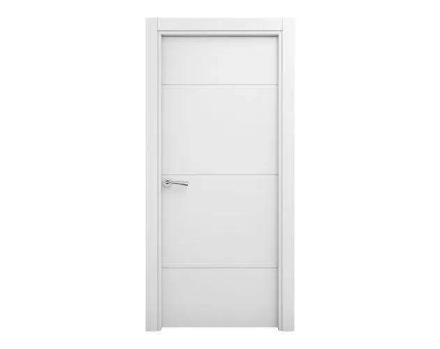 Puerta de interior maciza lacada Carys blanca 62,5cm derecha