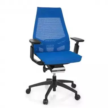 Silla de oficina ergonómica Genious, brazos 4D - Azul