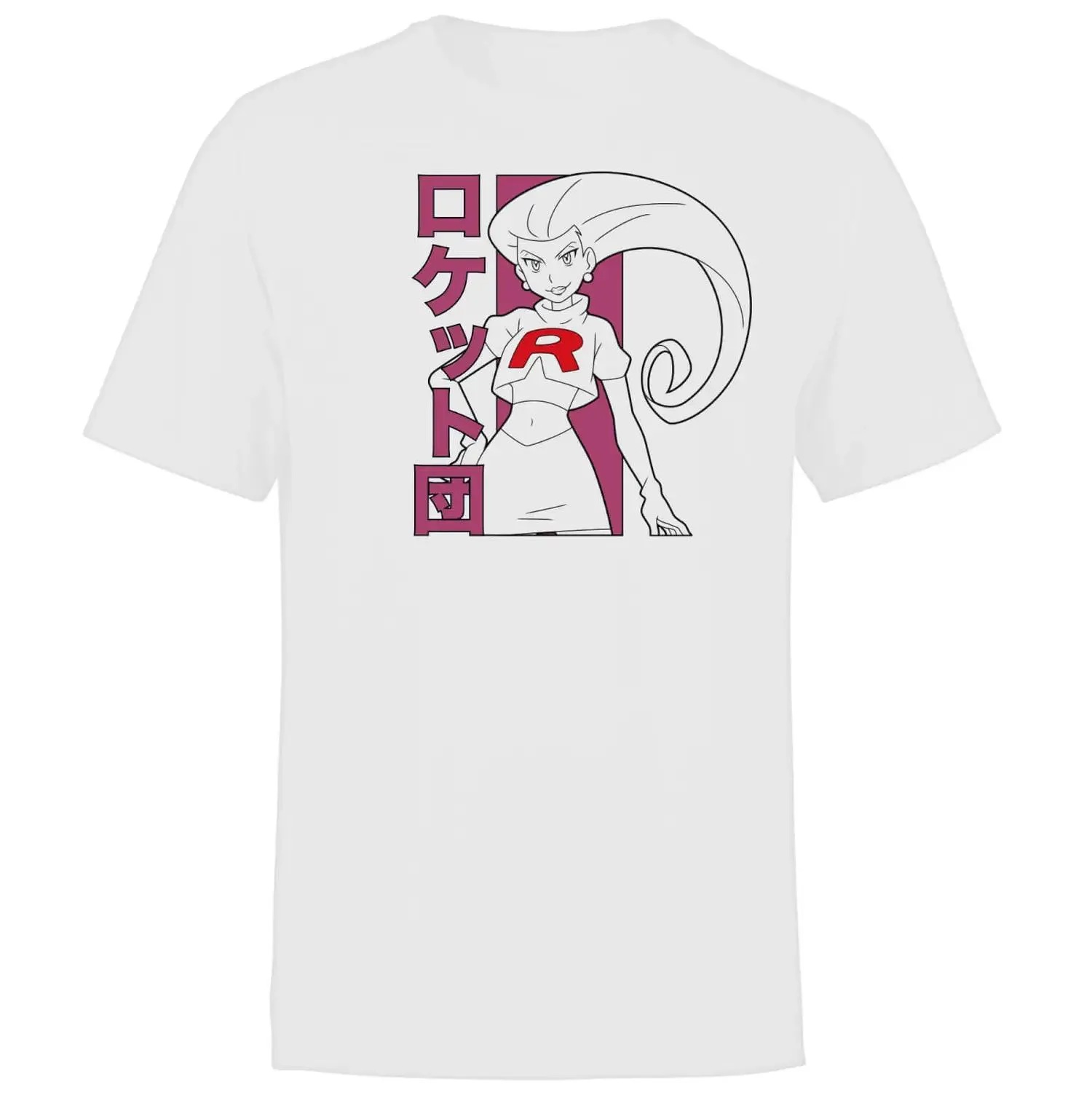 Akedo X Pokémon Team Rocket Jessie Camiseta Hombre - Blanco