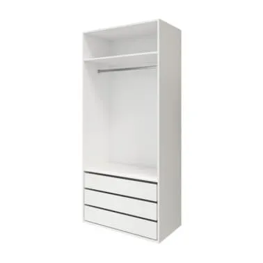 Armario completo Homny 1 columna y cajonera blanco 1 m