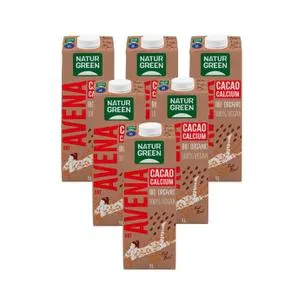 Pack 6 x Bebida de Avena Choco Calcio NaturGreen 1 L