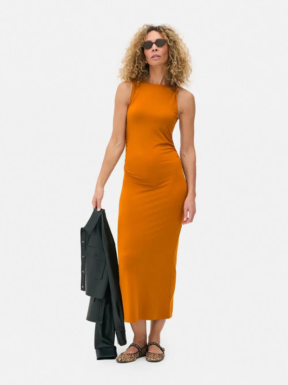 Hautenges Midaxikleid