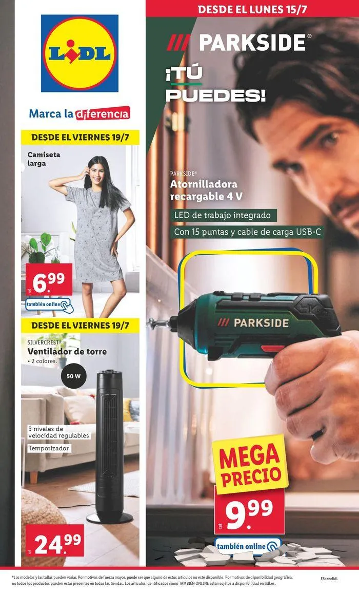 Catálogo de Tú puedes con Parkside 15 de julio al 21 de julio 2024 - Página 1