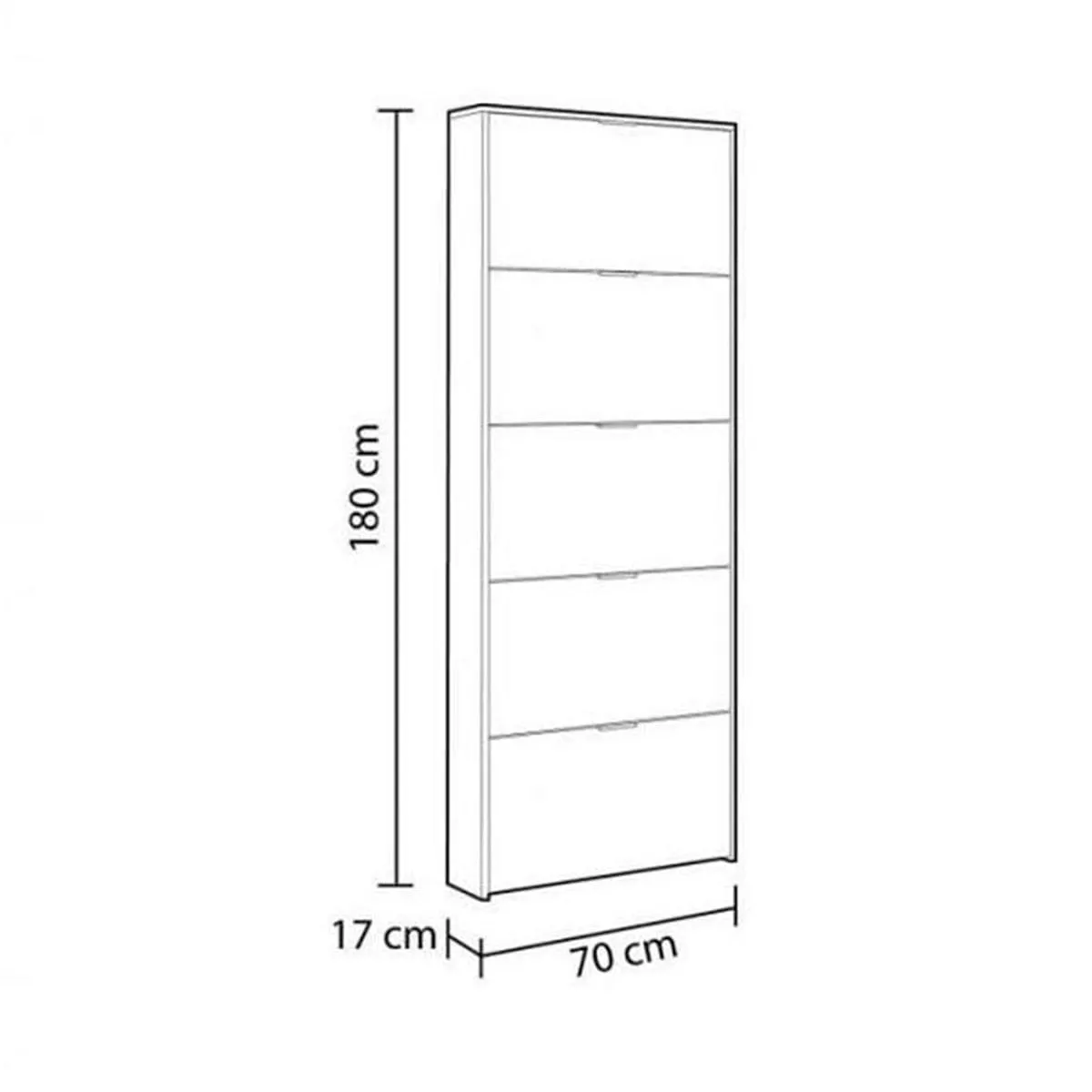 Zapatero 5P Maelys Blanco brillo