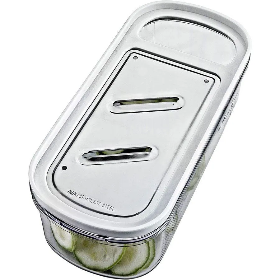 Juego 3 ralladores con contenedor Rap-Box Metaltex