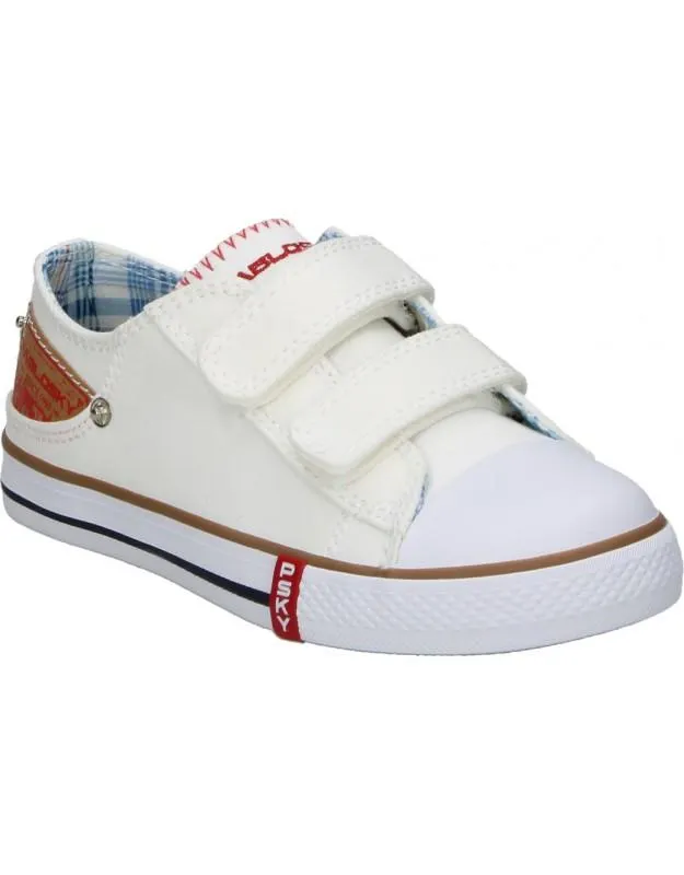 Zapatillas con velcro para niño blancas PABLOSKY 967400