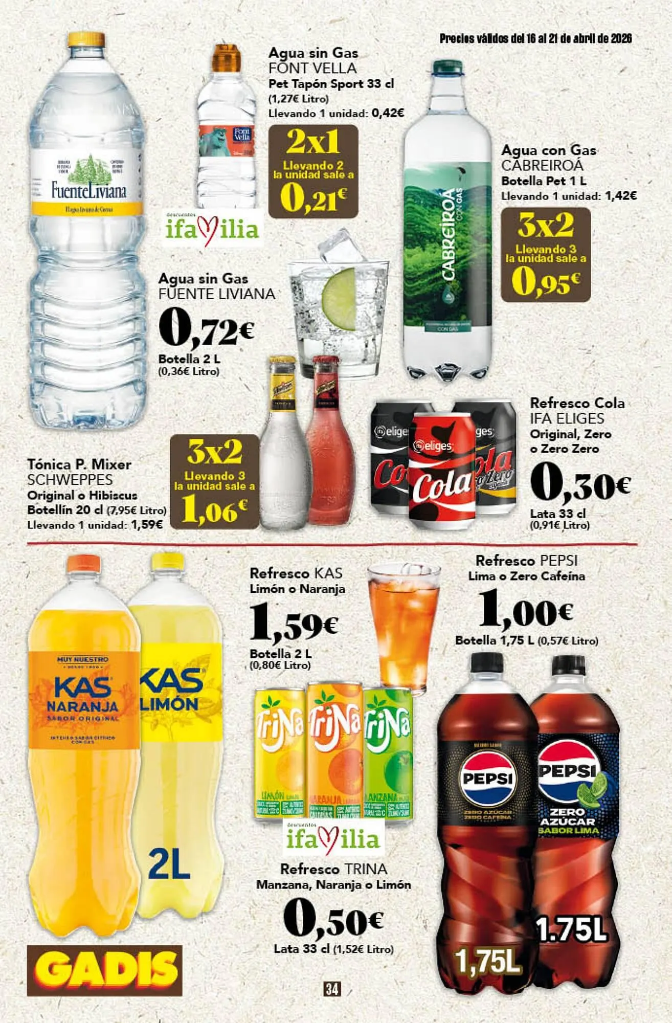 Catálogo de Folleto Gadis 16 de abril al 21 de abril 2026 - Página 34