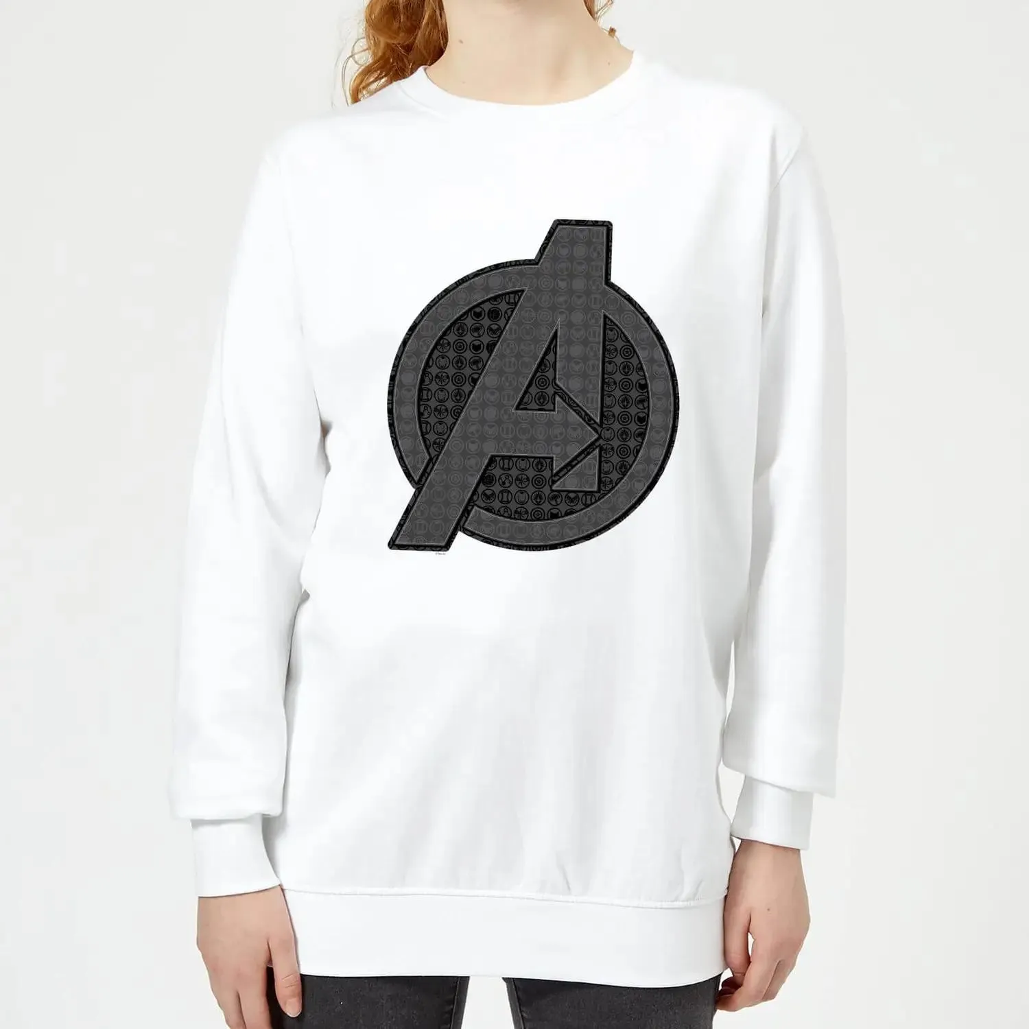 Sudadera Vengadores Endgame Logo Iconos - Mujer - Blanco