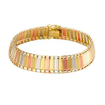 Pulsera tricolor Oro