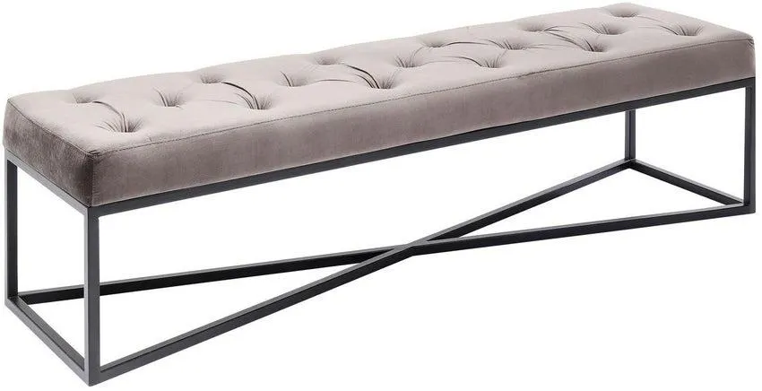 Banco Crossover gris negro 150x40cm