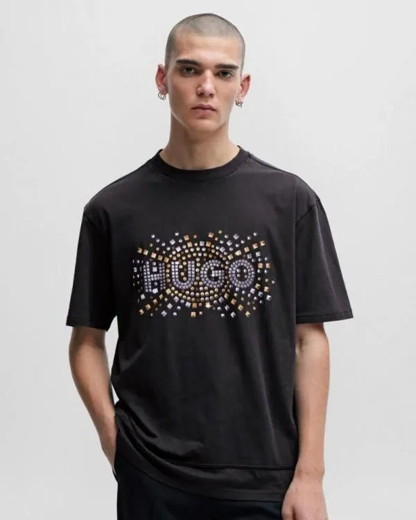 Camisetas Manga corta Hombre Negro 50504534 DUNIC