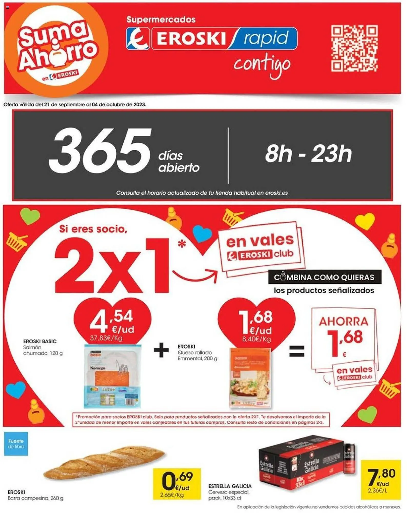 Catálogo de Folleto Eroski 21 de septiembre al 4 de octubre 2023 - Página 1