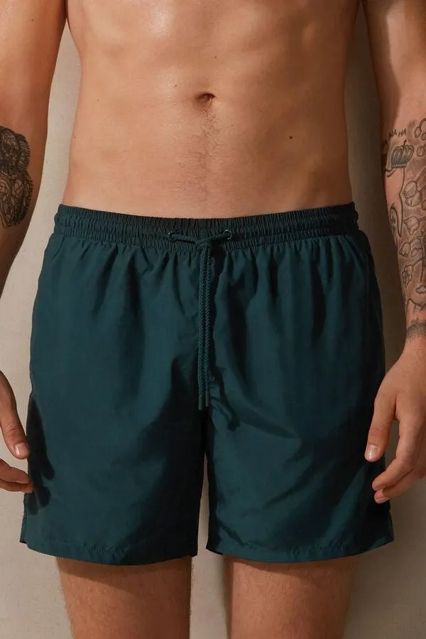 Solid-Colour Swim Shorts