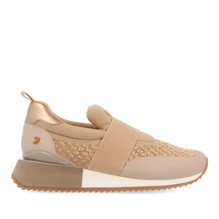 WOMEN'S BEIGE SLIP-ON SNEAKERS DORAL
