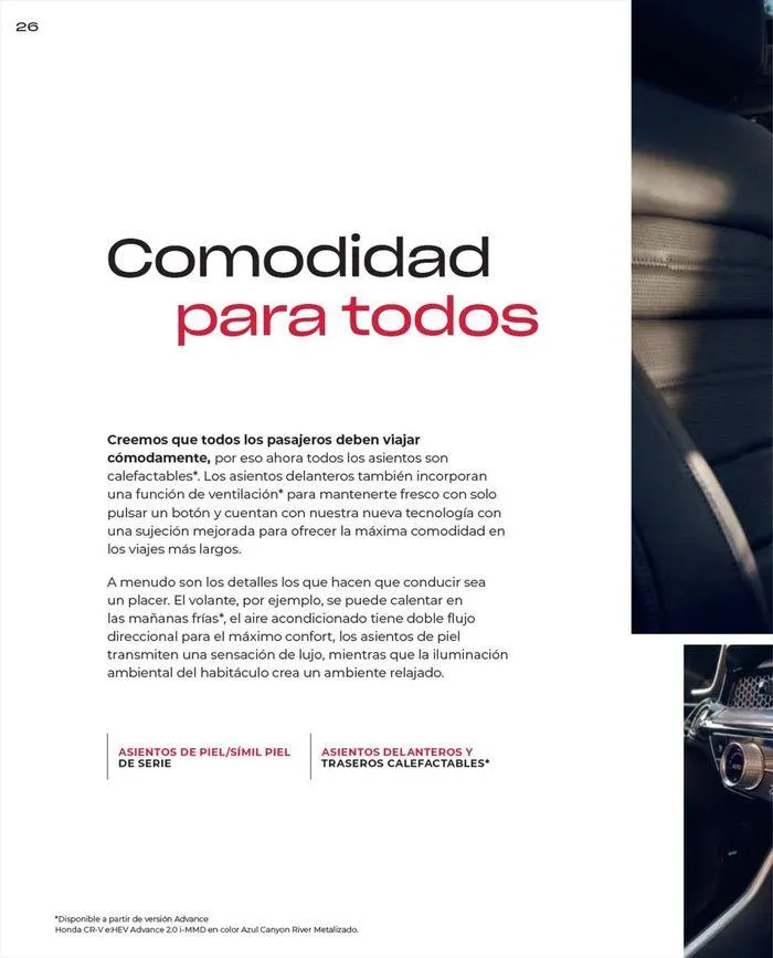 Catálogo de Honda CR-V e:HEV &amp; e:PHEV 9 de agosto al 30 de junio 2025 - Página 26