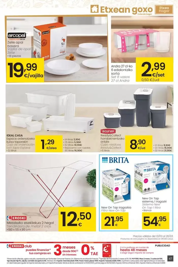 Catálogo de Prezio merkeagoa HIPERMERKATUAK EROSKI 13 de marzo al 26 de marzo 2025 - Página 47