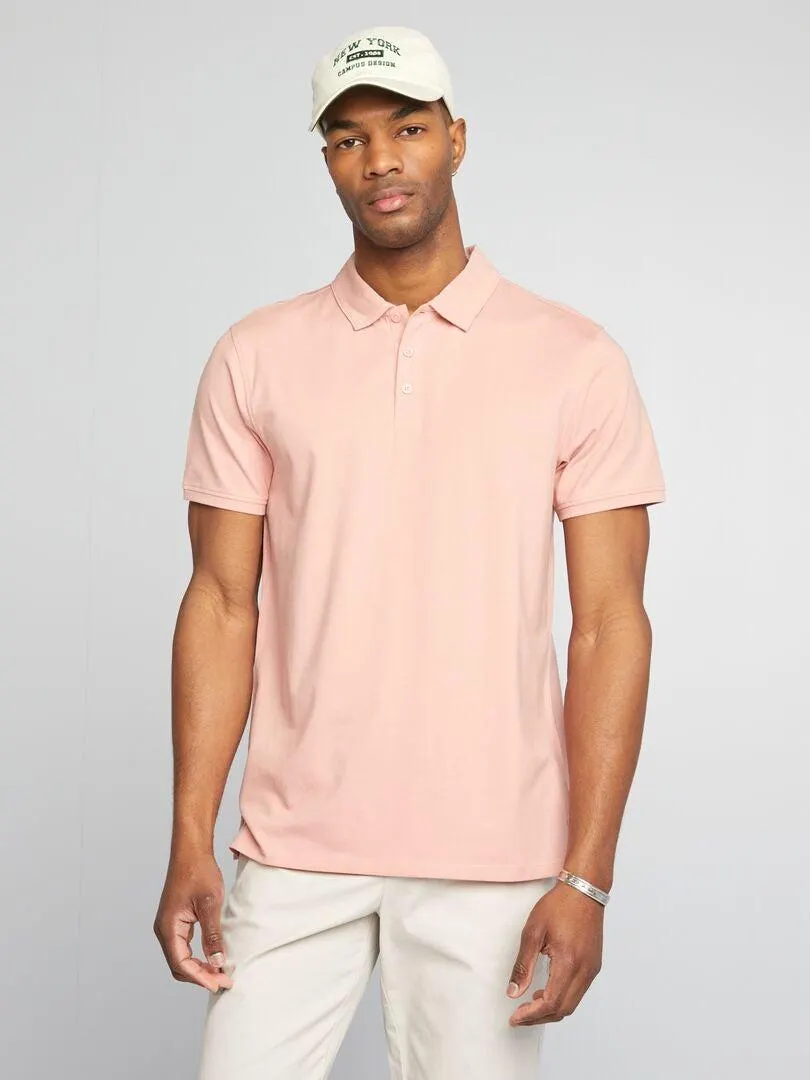 Polo elástico slim fit - ROSA