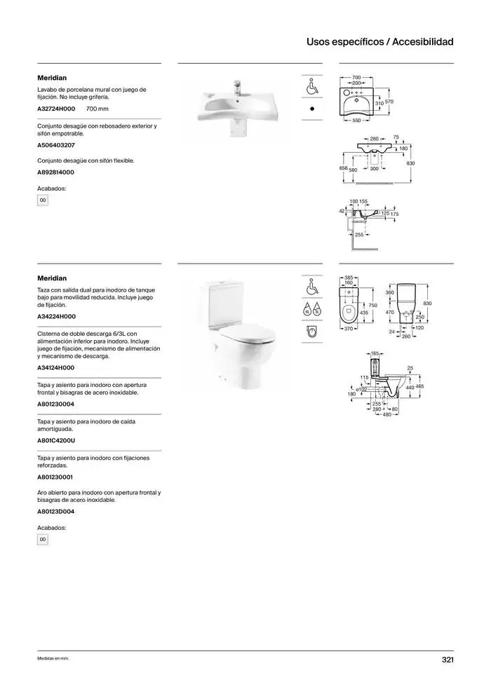 Catálogo de Colecciones de Baño, Muebles y Accesorios 9 de enero al 31 de diciembre 2025 - Página 323