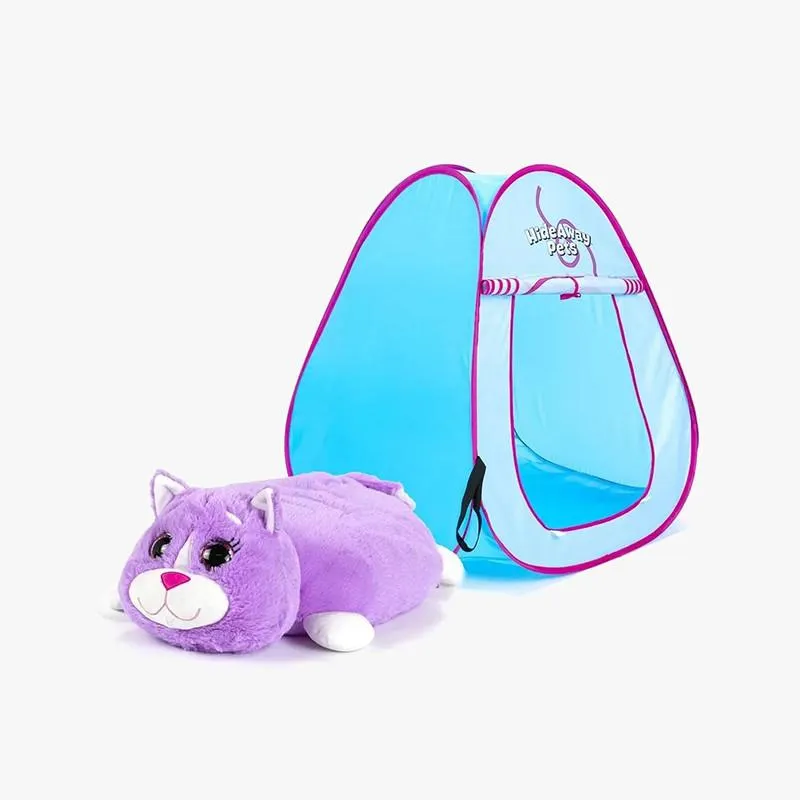 GATO DE PELUCHE CON TIENDA DE CAMPAÑA