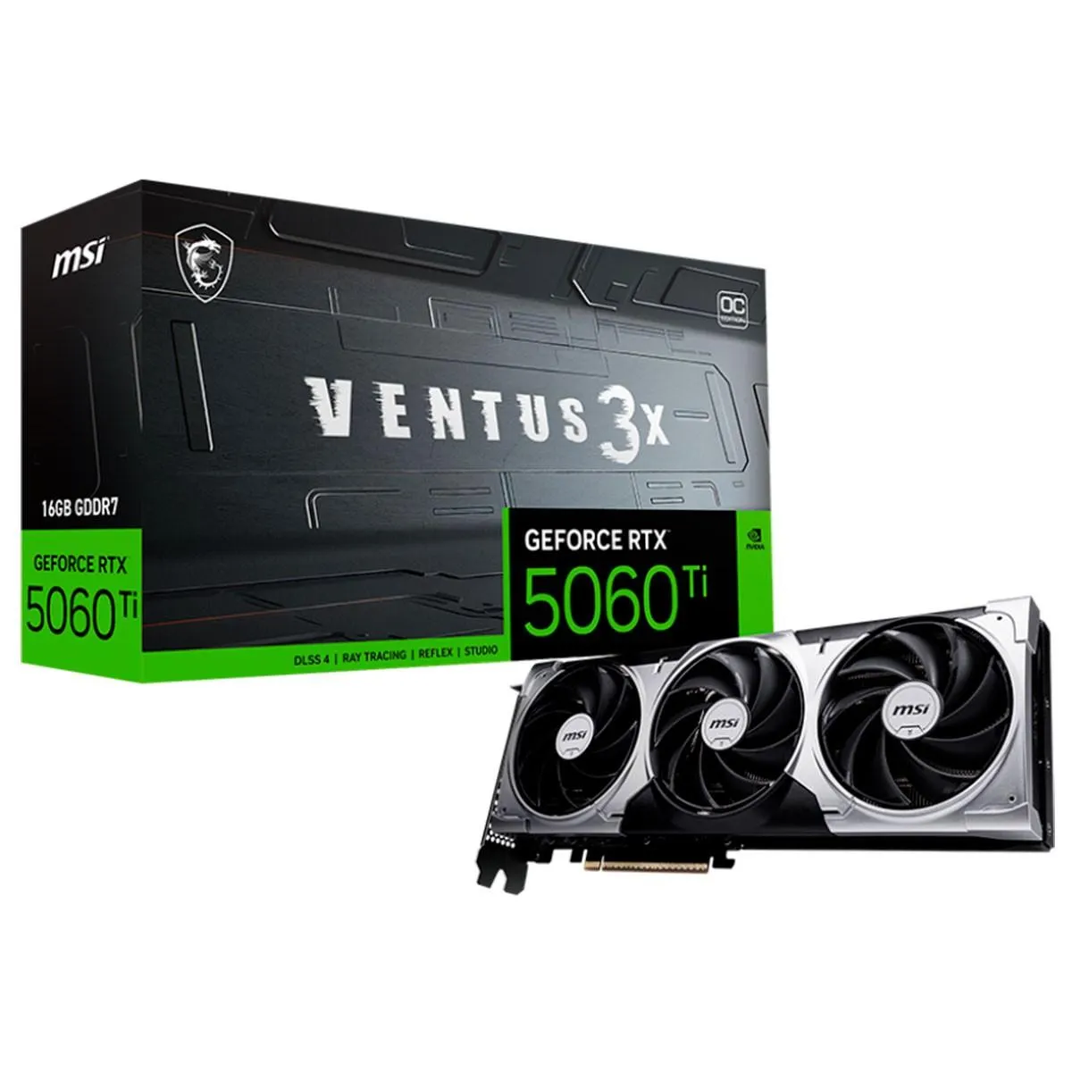TARJETA GRÁFICA MSI GEFORCE RTX 5060 Ti 16G VENTUS 3X OC 912-V812-077
