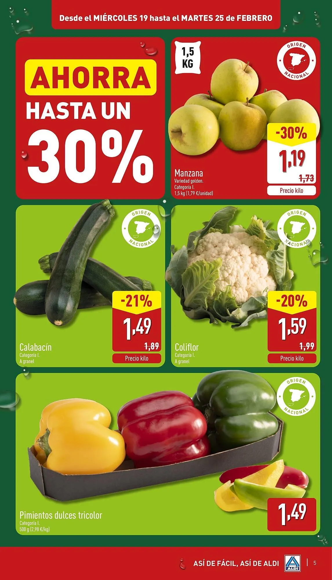Catálogo de Folleto ALDI 19 de febrero al 25 de febrero 2025 - Página 5