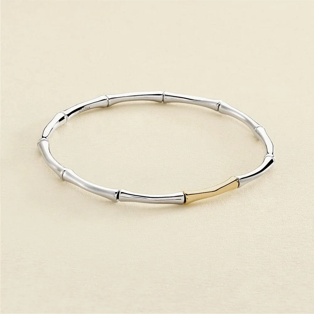 Pulsera de cadena BAMBOO - Plata / Oro