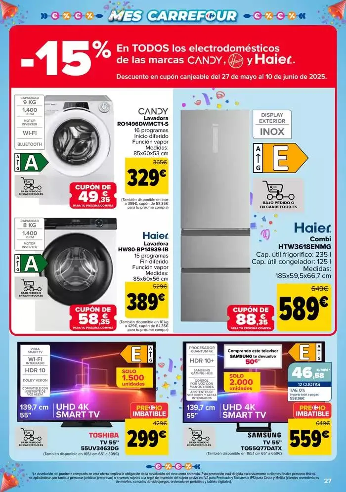 Catálogo de 50% QUE VUELVE + 2ªUD. AL -50% 13 de mayo al 26 de mayo 2025 - Página 27