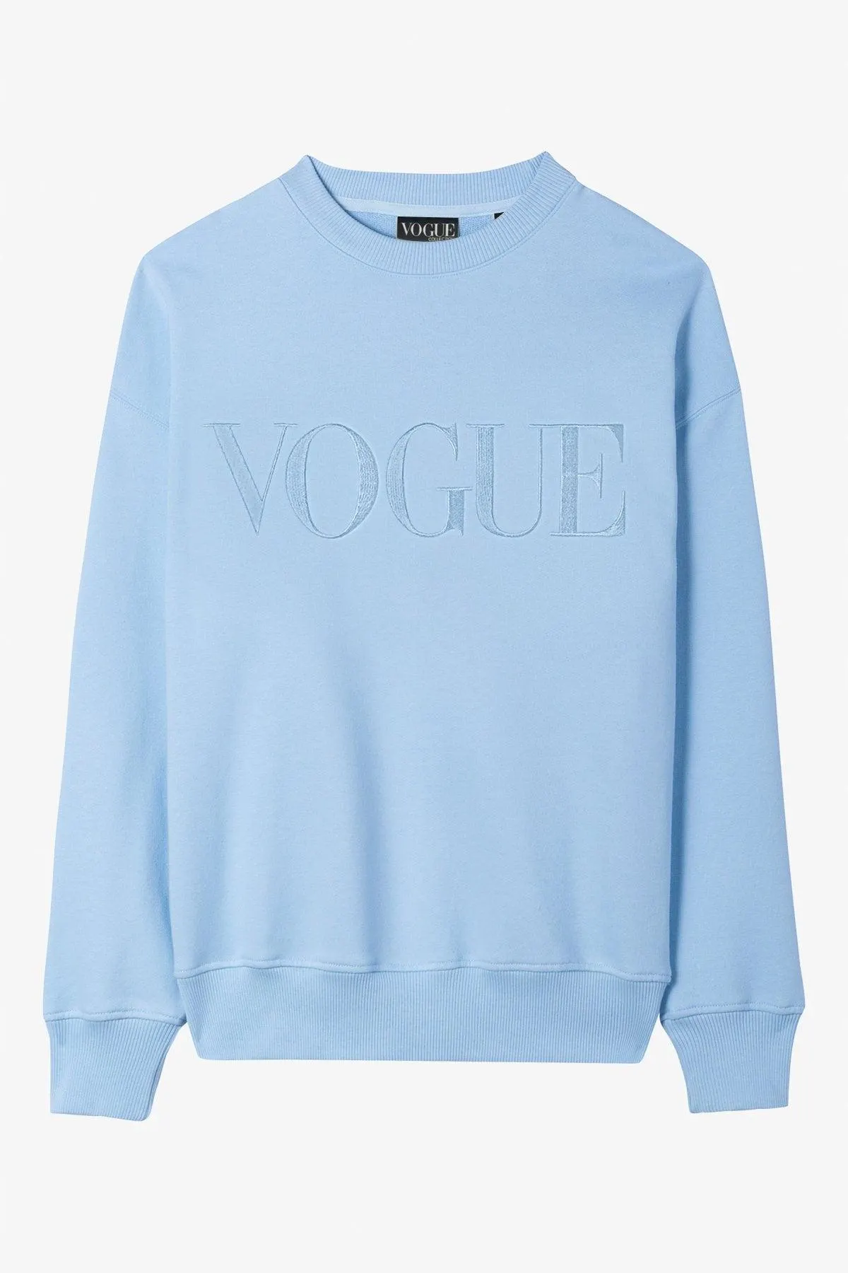 Sudadera VOGUE Azul Cielo con logo bordado