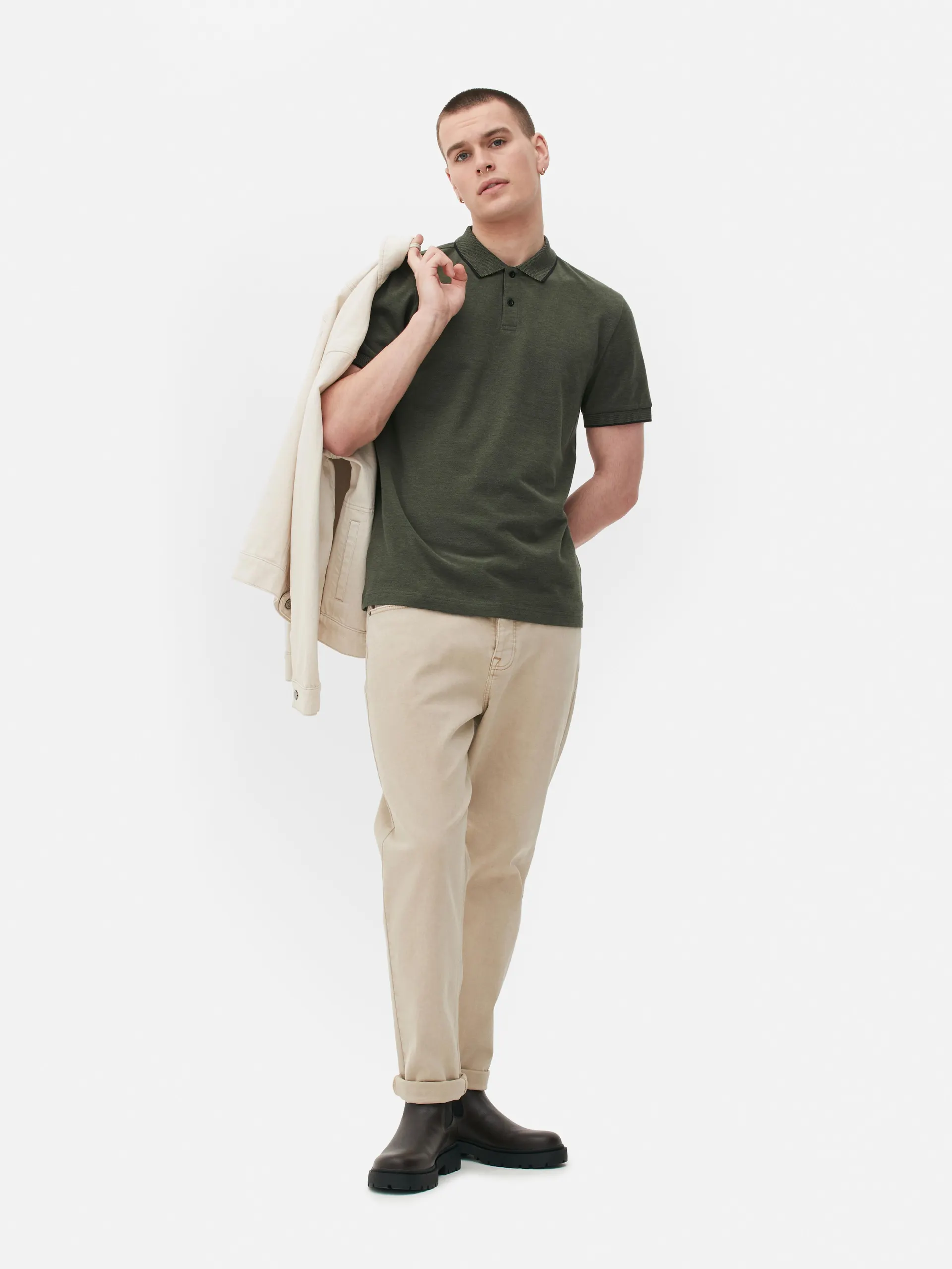 Polo de punto ojo de perdiz