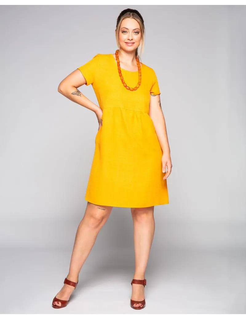 Vestido simil lino Cocoon
