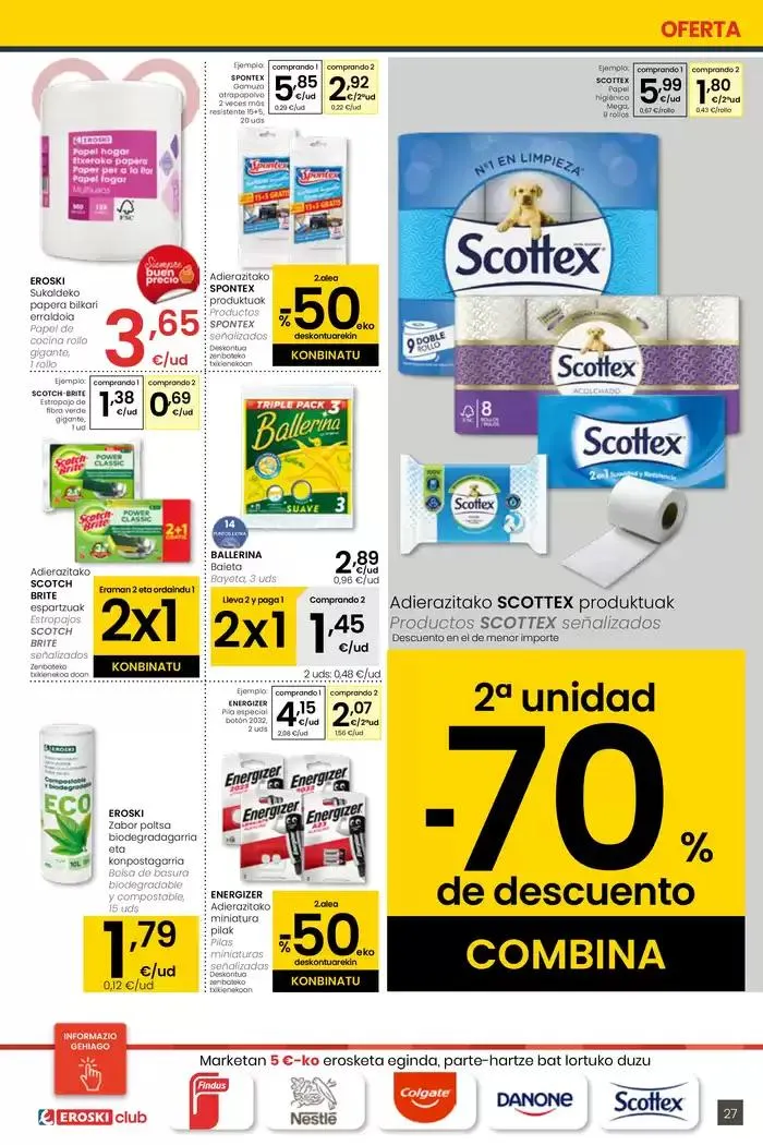 Catálogo de 2000 produktu baino gehiago, BETI PREZIO ONEAN EROSKI CENTER 30 de enero al 11 de febrero 2025 - Página 27