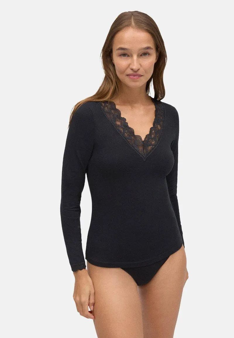 MANGA LARGA - Camiseta interior - black