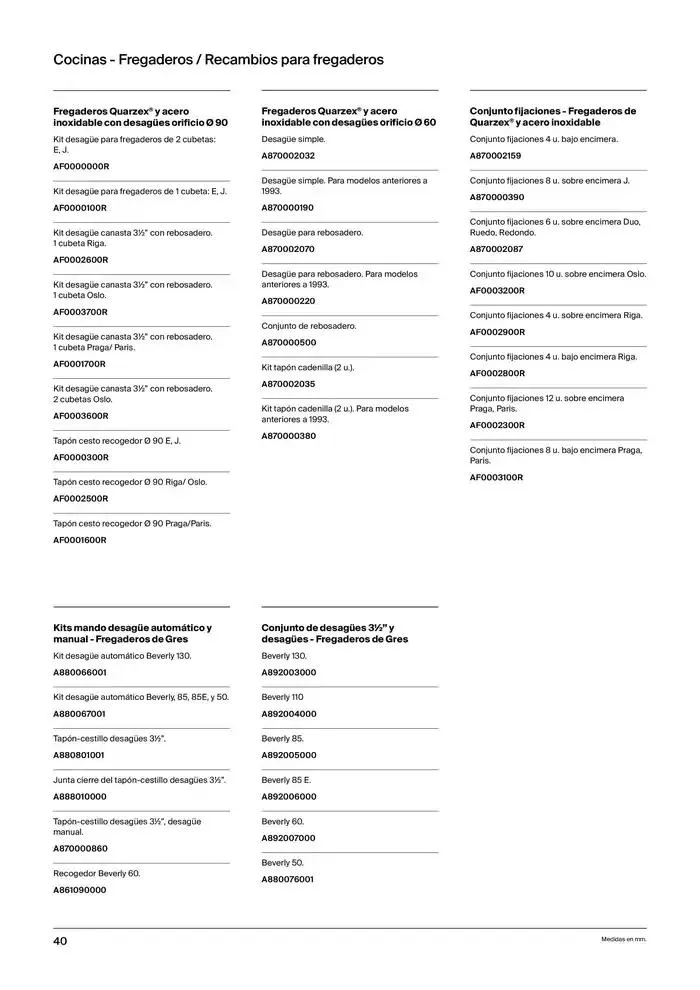 Catálogo de Fregaderos y grifería para cocina 9 de enero al 31 de diciembre 2025 - Página 42