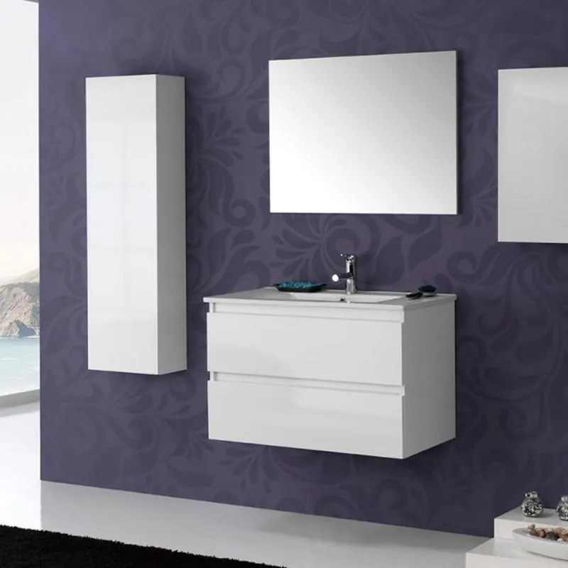 CONJUNTO MUEBLE BAÑO PALMA BLANCO 80cm