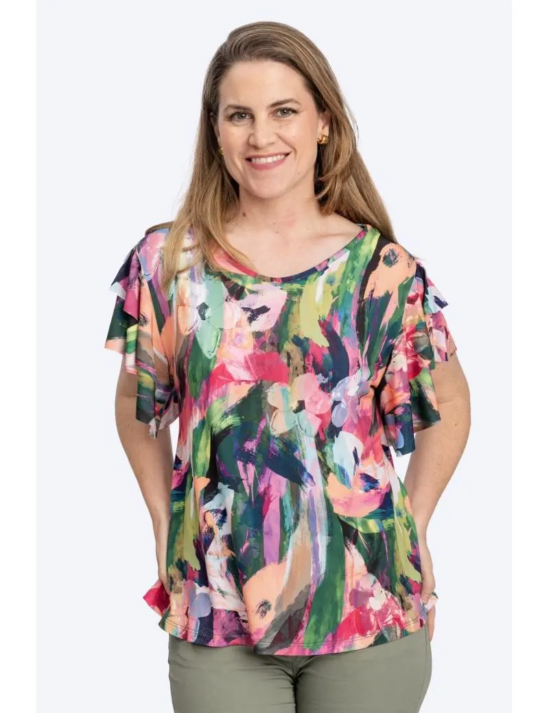 Camiseta Manga Volantes Selvático