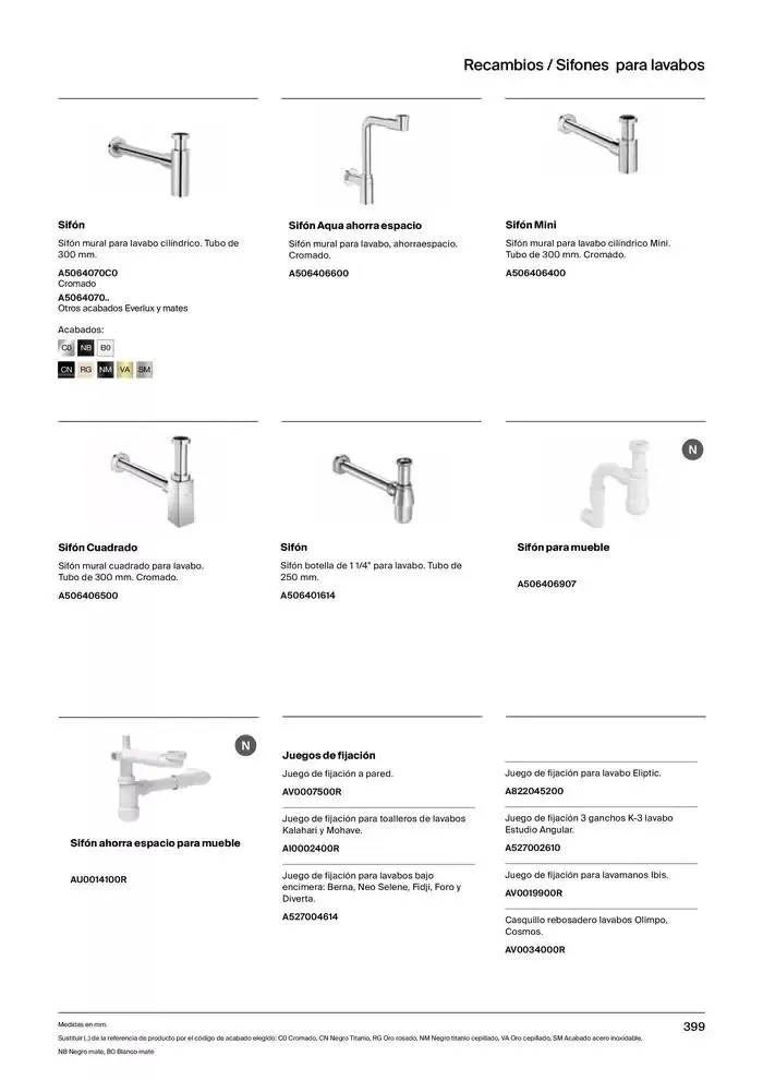 Catálogo de Colecciones de Baño, Muebles y Accesorios 9 de enero al 31 de diciembre 2025 - Página 401