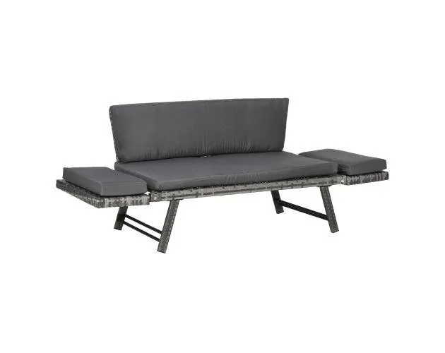 Sofá de Ratán Outsunny 860-049GY