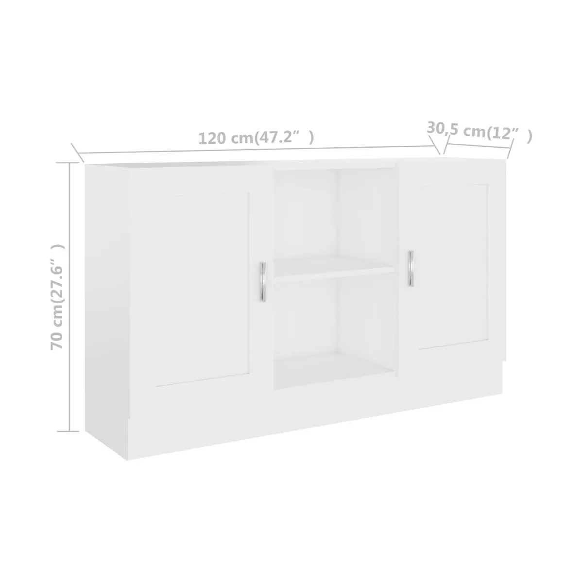 Aparador Harmony 2 puertas + 2 módulos 70x120x30,5 cm