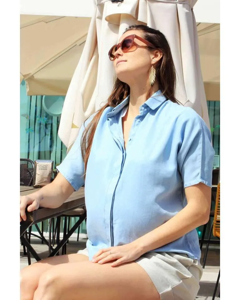 CAMISA PREMAMÁ TENCEL