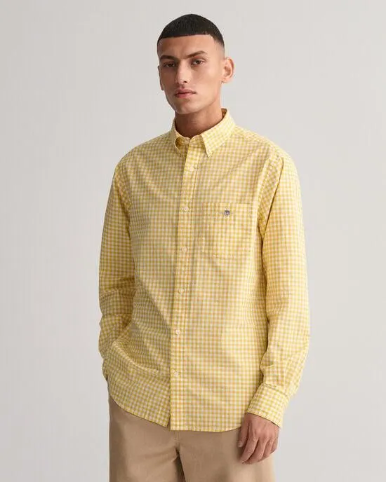 Camisa Regular Fit de popelina a cuadros Vichy