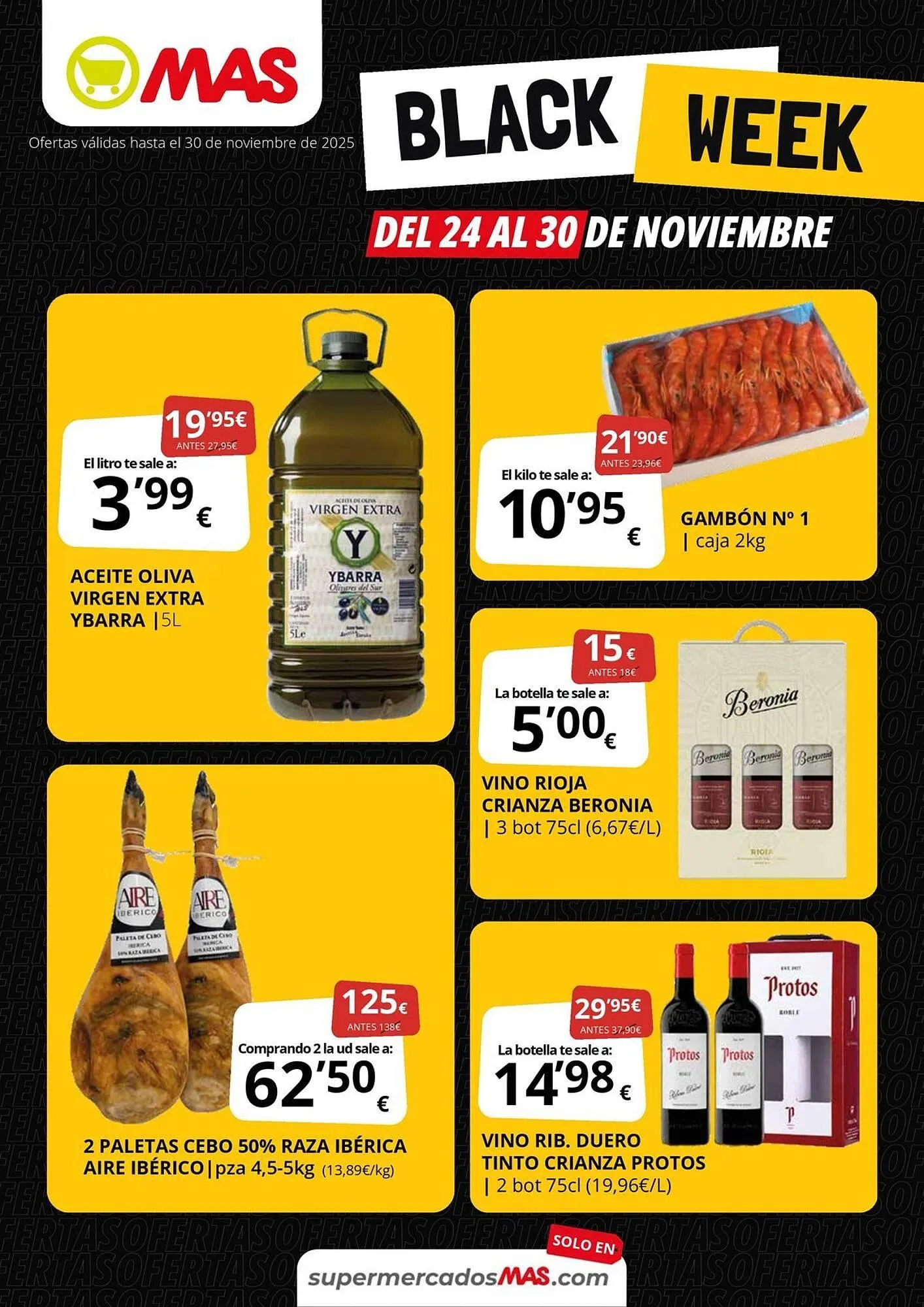 Catálogo de Folleto Supermercados MAS 24 de noviembre al 30 de noviembre 2025 - Página 1