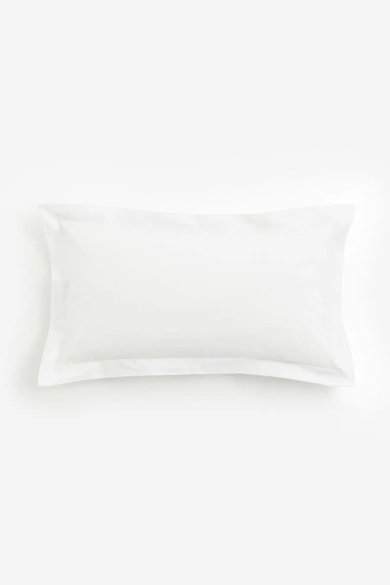 Funda de almohada en percal de algodón