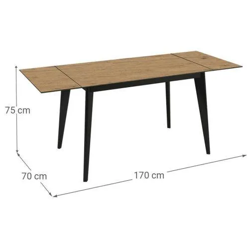 Mesa de Cocina Extensible con Tablero Laminado 128/NG ERGO