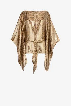 Blusa caftán con estampado Jaguar