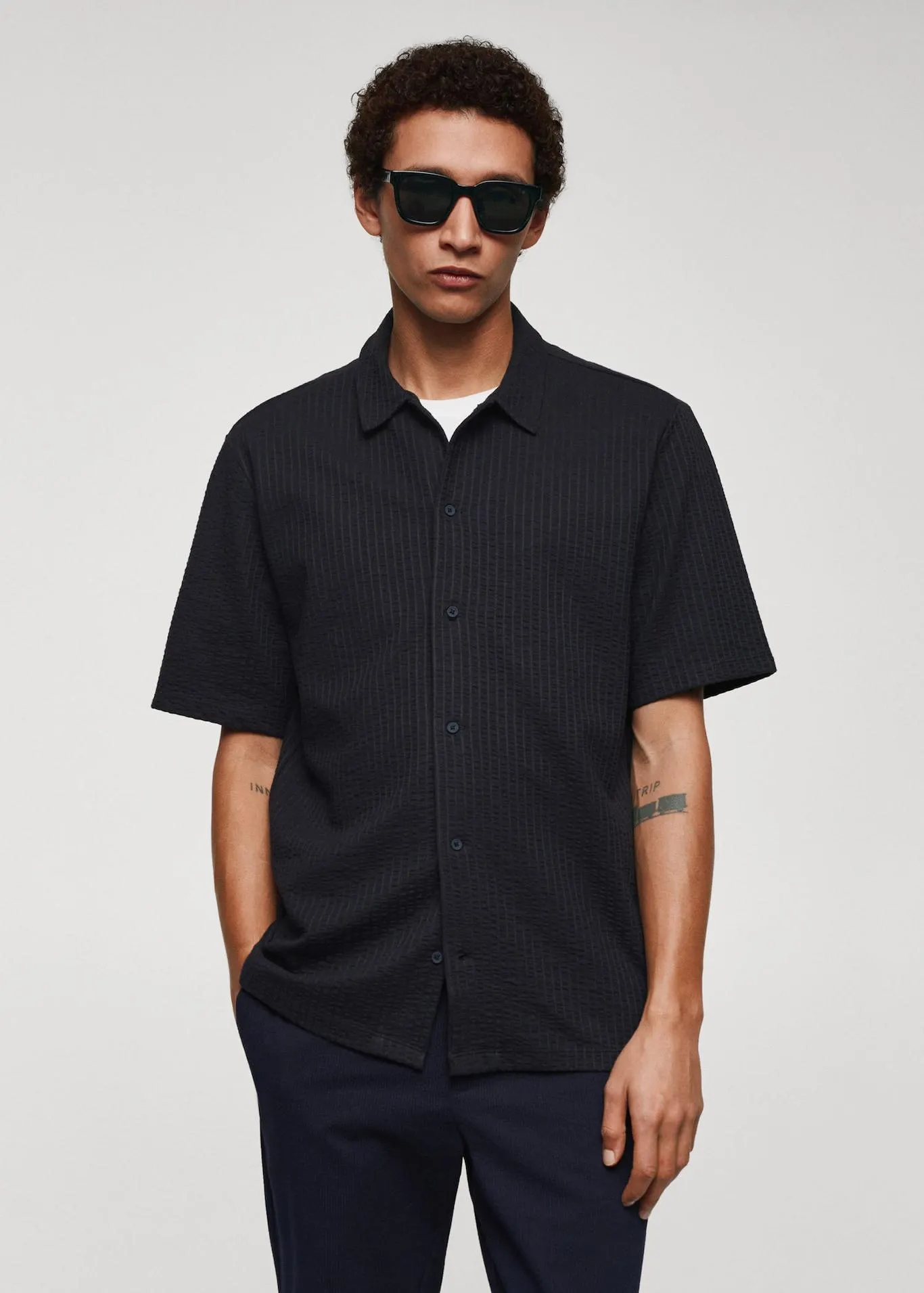 Camisa algodón seersucker