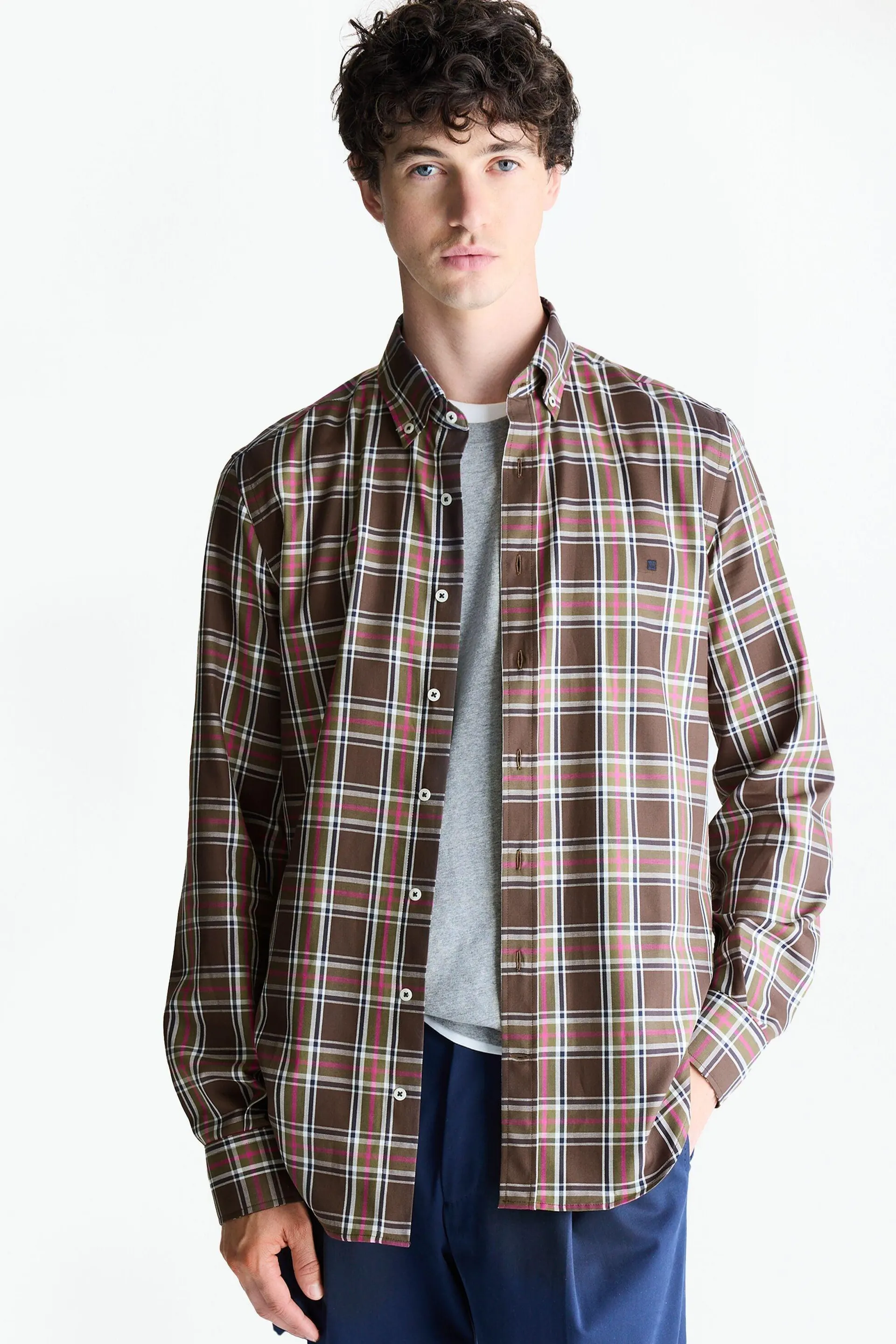 Camisa sarga cuadros