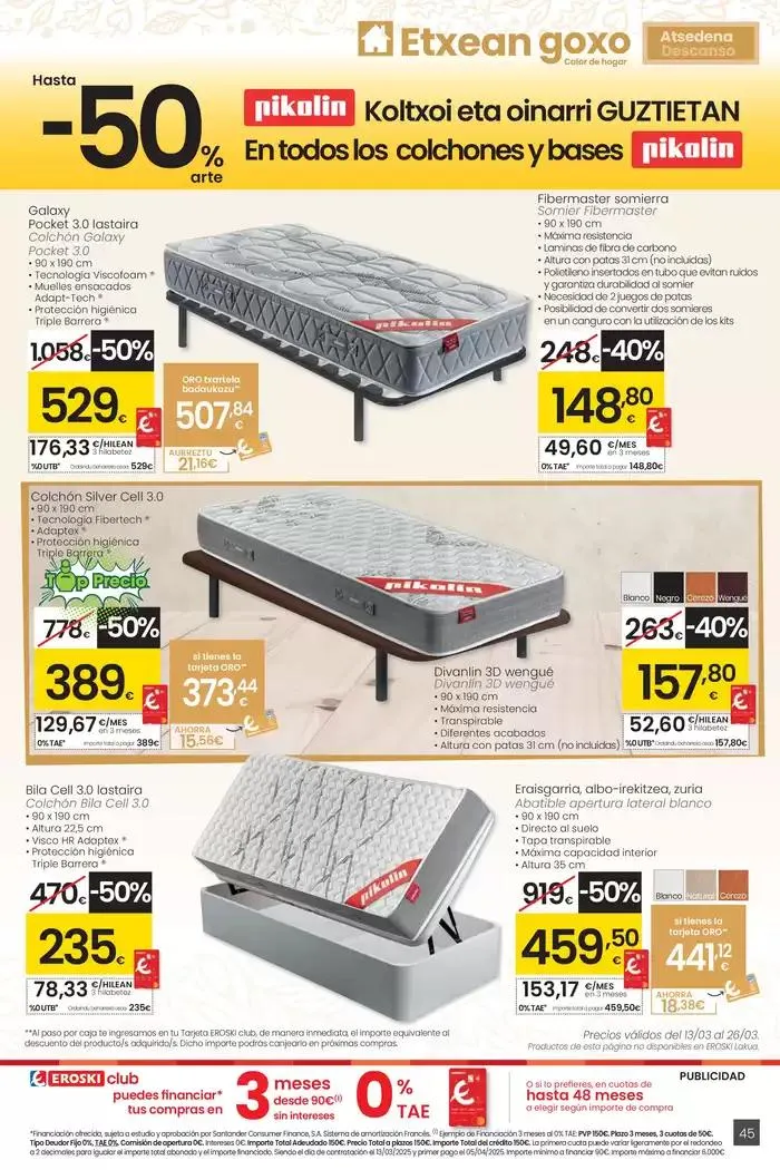 Catálogo de Prezio merkeagoa HIPERMERKATUAK EROSKI 13 de marzo al 26 de marzo 2025 - Página 45